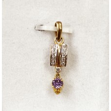 Diamond Pendant with Sapphire